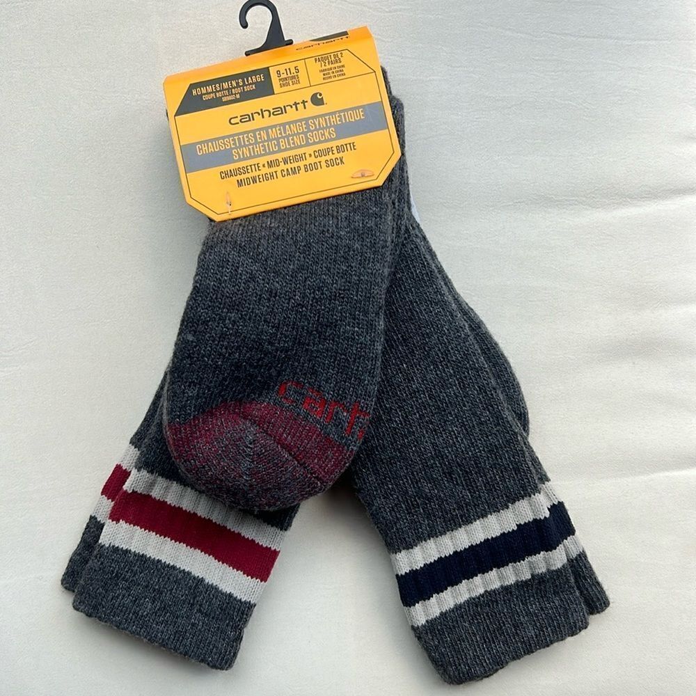Carhartt Midweight Camp Boot Sock 2 Pack